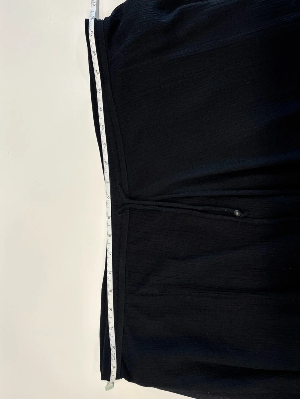 Lauren Ralph Lauren Vintage Black Handkerchief Skirt with Embroidered Hem